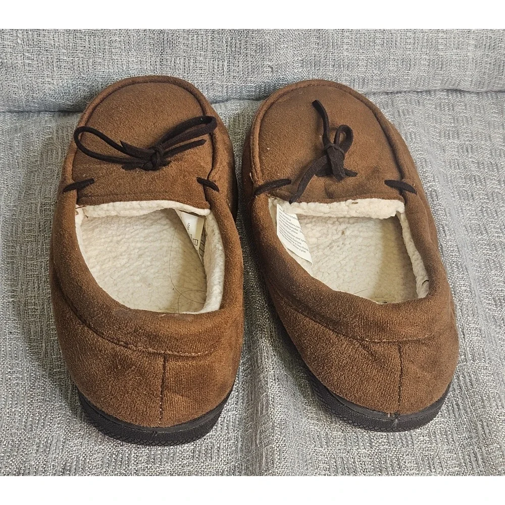 Dear Foams Children's Slippers  Size‎ 2/3  Brown 100% Polyester Faux Fur Slip On